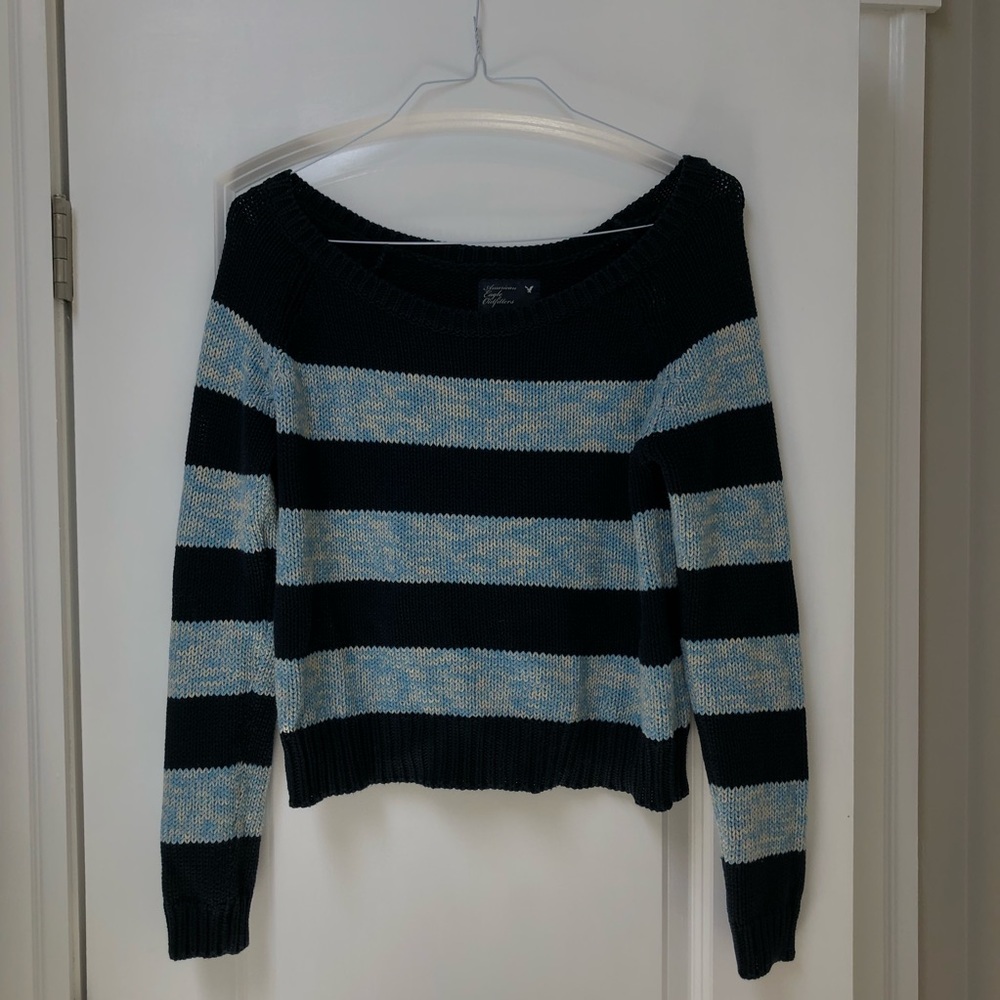❤️ American eagle striped knit oversized sweater
